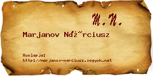 Marjanov Nárciusz névjegykártya